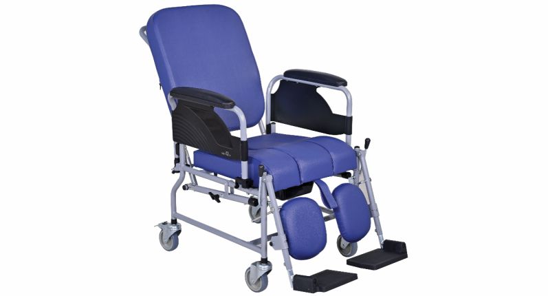 1040C RECLINING COMMODE CHAIR WITH ANATOMICAL BACKREST