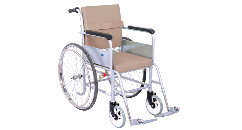 MS RIGID WHEELCHAIR WITH CUSHIONED SEAT AND BACK- 1033A