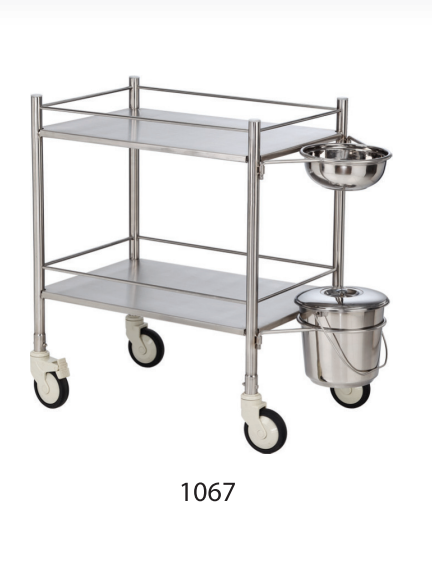 1067 FULLY SS DRESSING TROLLEY 